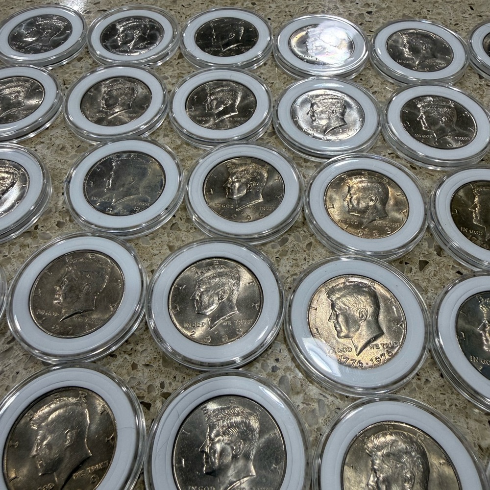 52- US  Liberty 1/2 Dollars 1976-2024 TONERS/MINT Proof-Style Non- Graded Coins